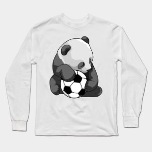 Panda with Soccer ball Long Sleeve T-Shirt